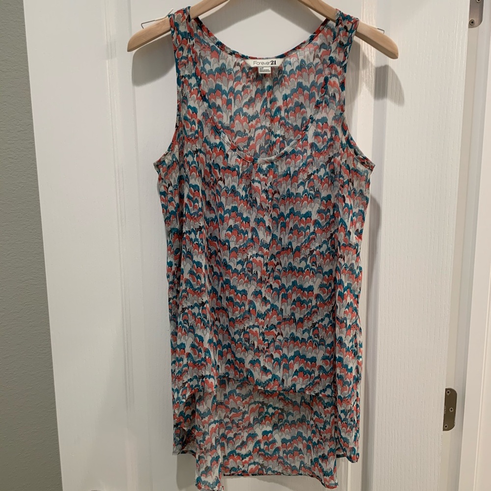 3/$10 🛒🛍️ Forever 21 Colorful High-Low Tank Top - Size Small